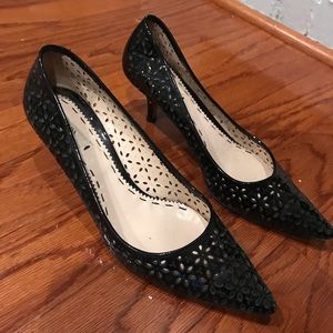 *Authentic* Prada Black Leather Kitten Heels